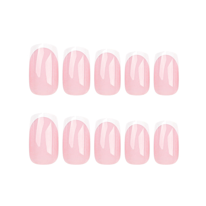 Elegant Nail Extensions with Precise French Tip Kalsten