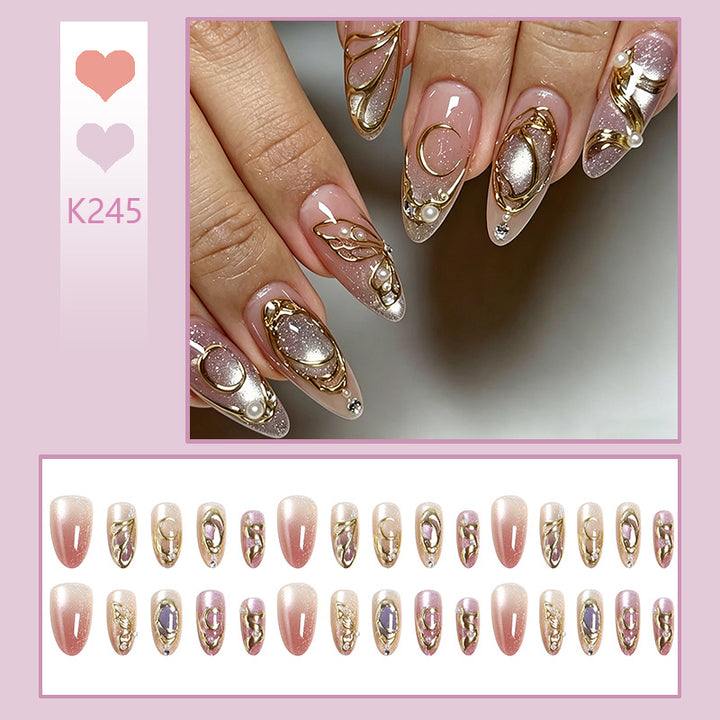 Artifical nails with glitter accents Kalsten