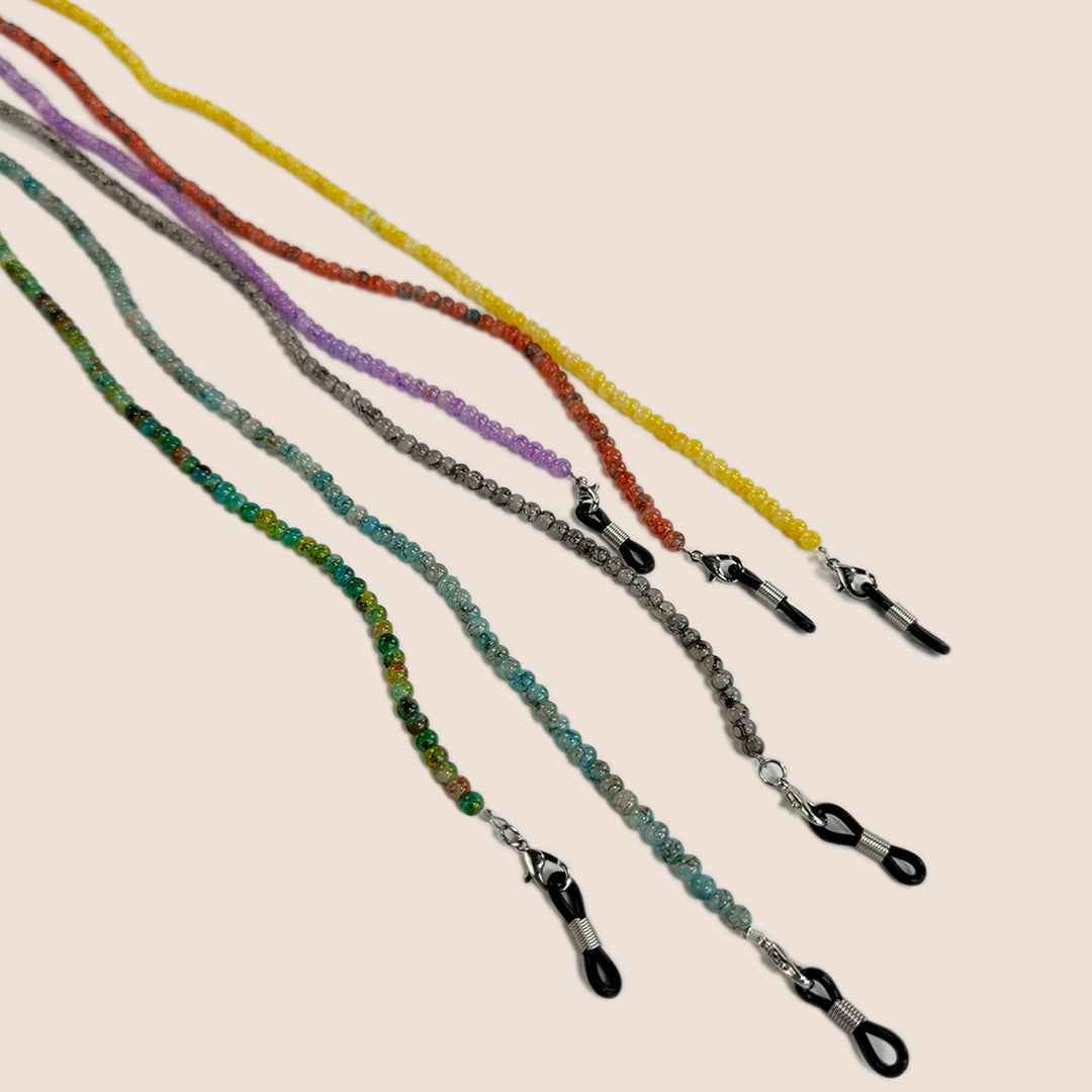 Natural Amethyst Beaded Eyewear Chain Kalsten