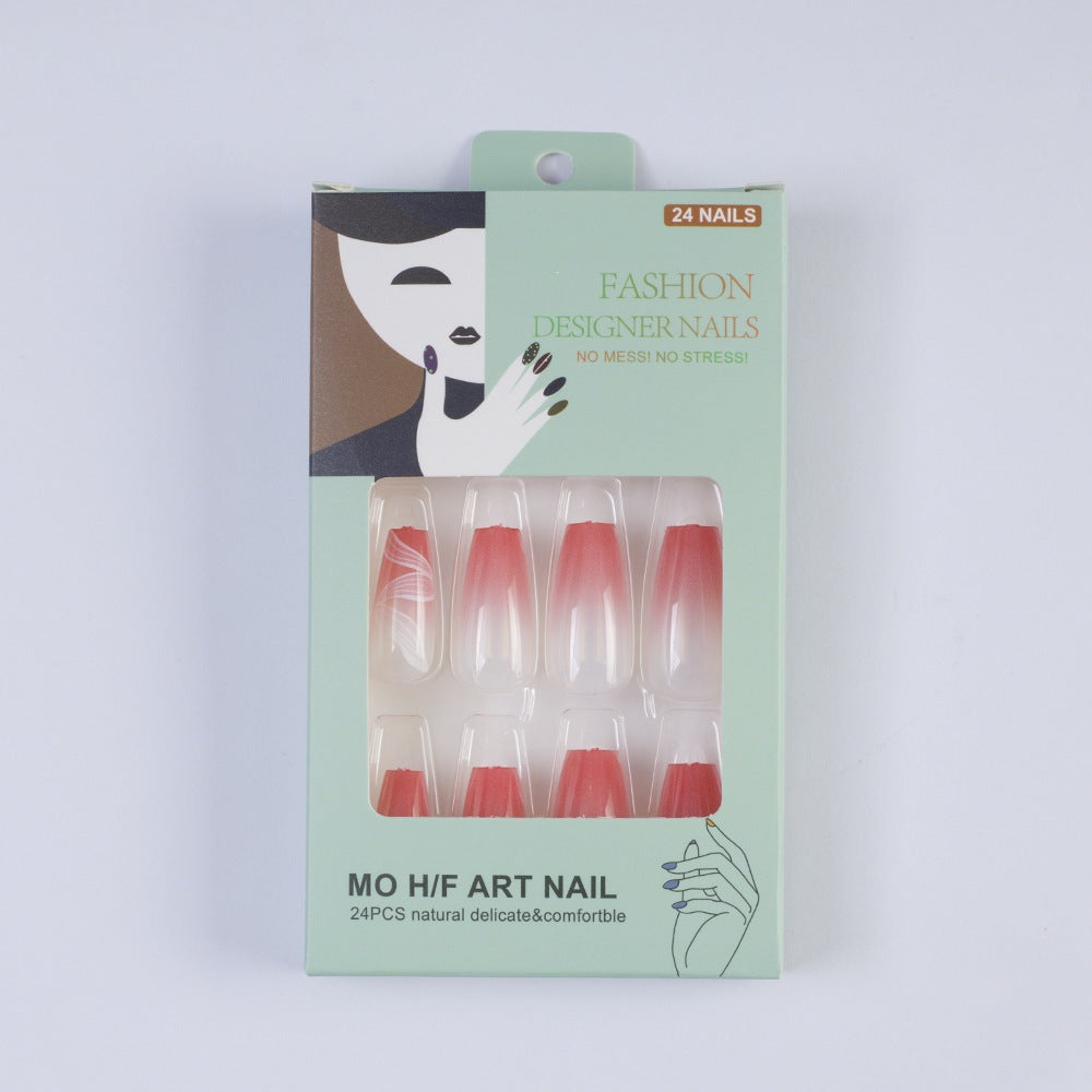 Art nails with elegant ombre and floral pattern Kalsten