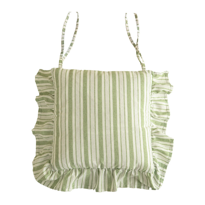 Padded chair cushion with ties and frill edge Kalsten