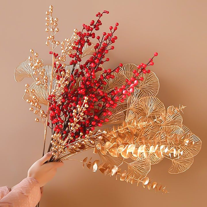 Decorative Golden Coin Branch Arrangement