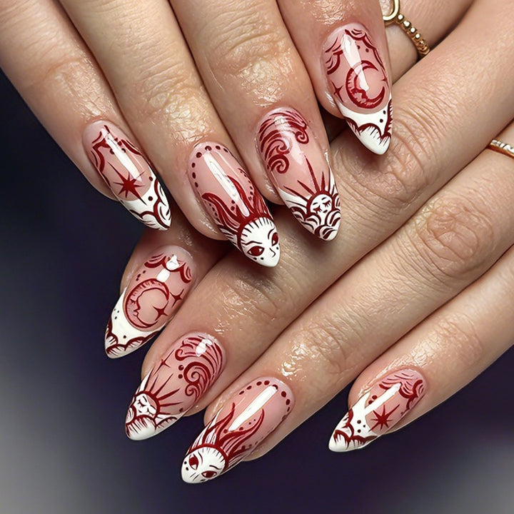 Nail art set with floral design and delicate embellishments Kalsten