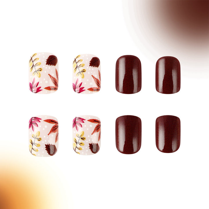 Autumn-Inspired Press-On Nail Art Kalsten