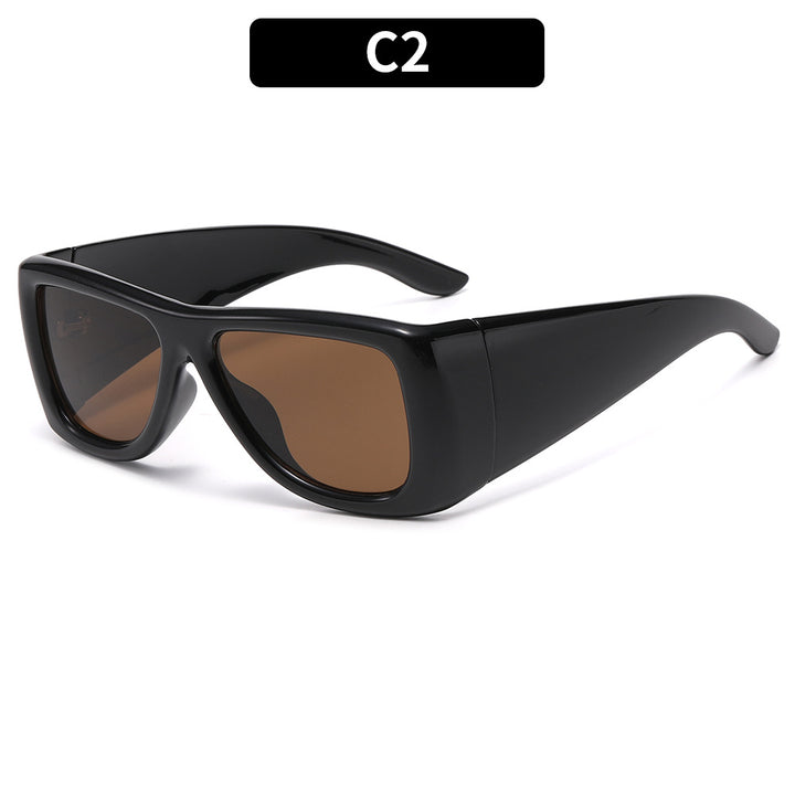 Sleek Geometric Oversized Sunglasses