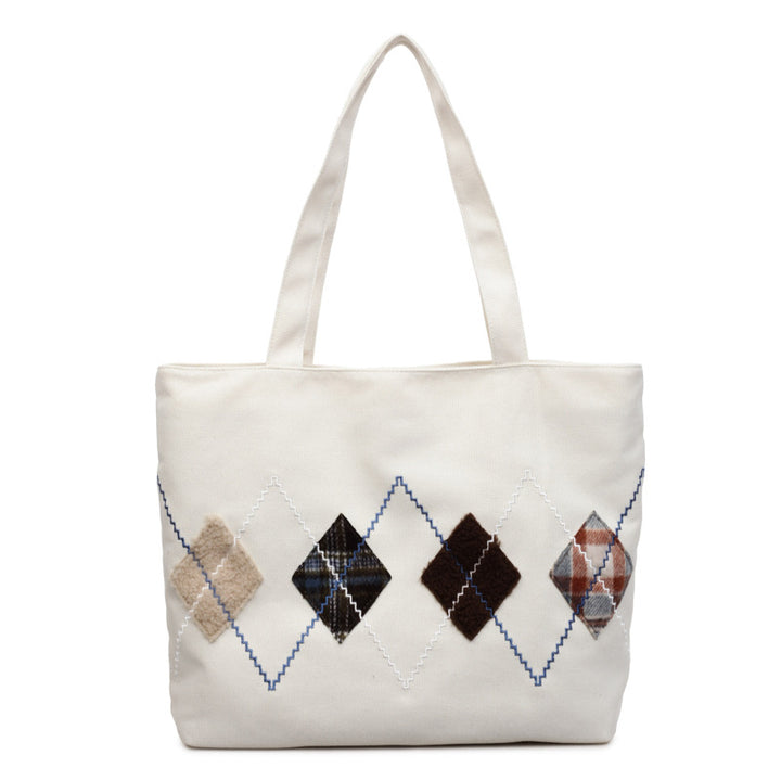 Decorative Patterned Canvas Tote Bag Kalsten
