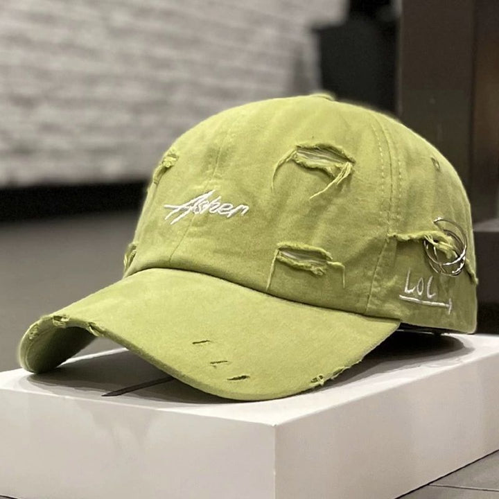 Distressed Denim Baseball Cap