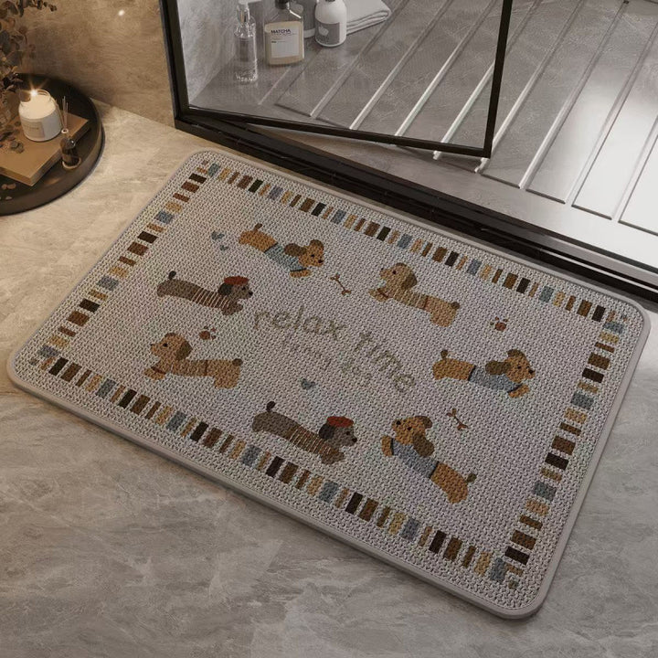 Fun Dog-Themed Anti-Slip Bath Mat Kalsten