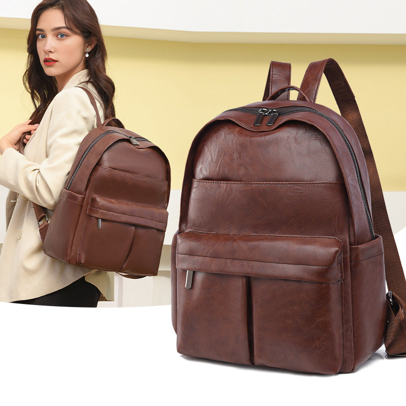 Premium Leather Laptop Backpack Kalsten