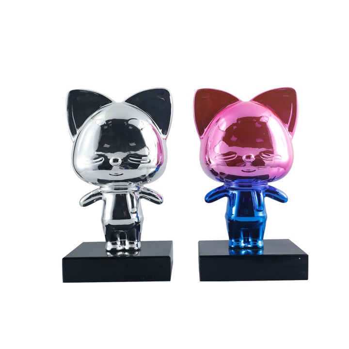 Playful Cat Figurine