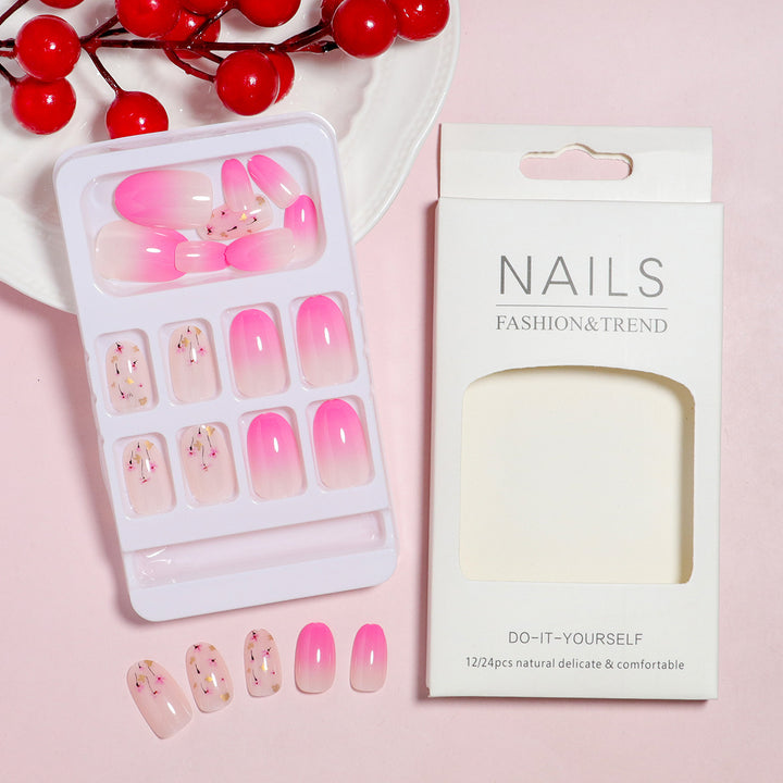 DIY Press-On Nail Art Set with Flower Design Kalsten