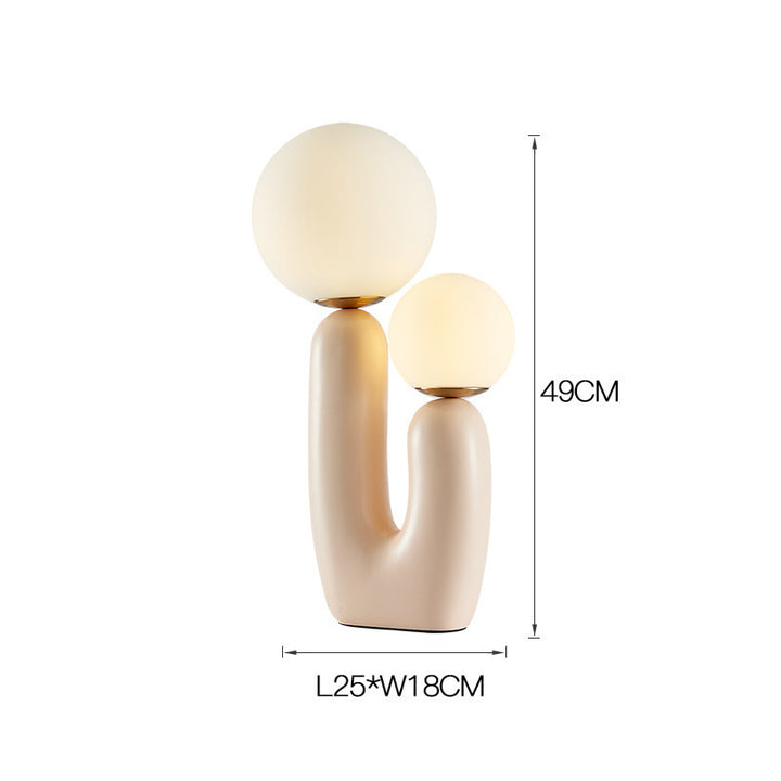 Artistic Table Lamp with Dual Globe Design