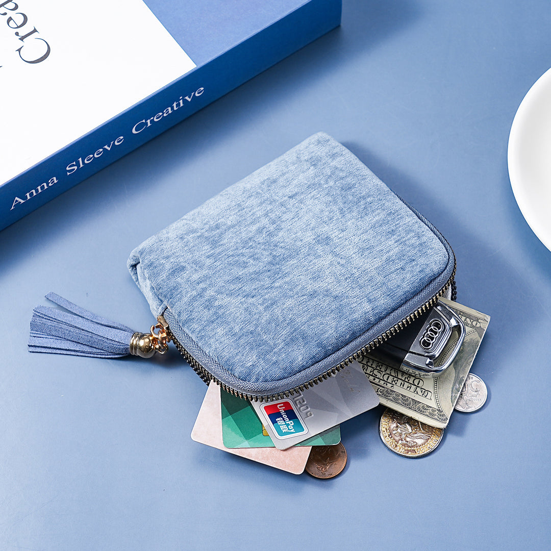 Compact Zippered Coin Pouch