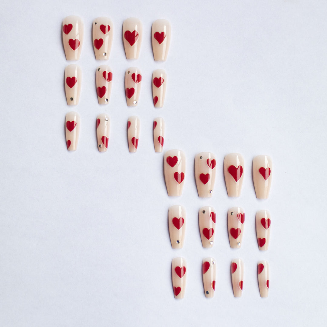Heart-Patterned Gel Nail Art Kit