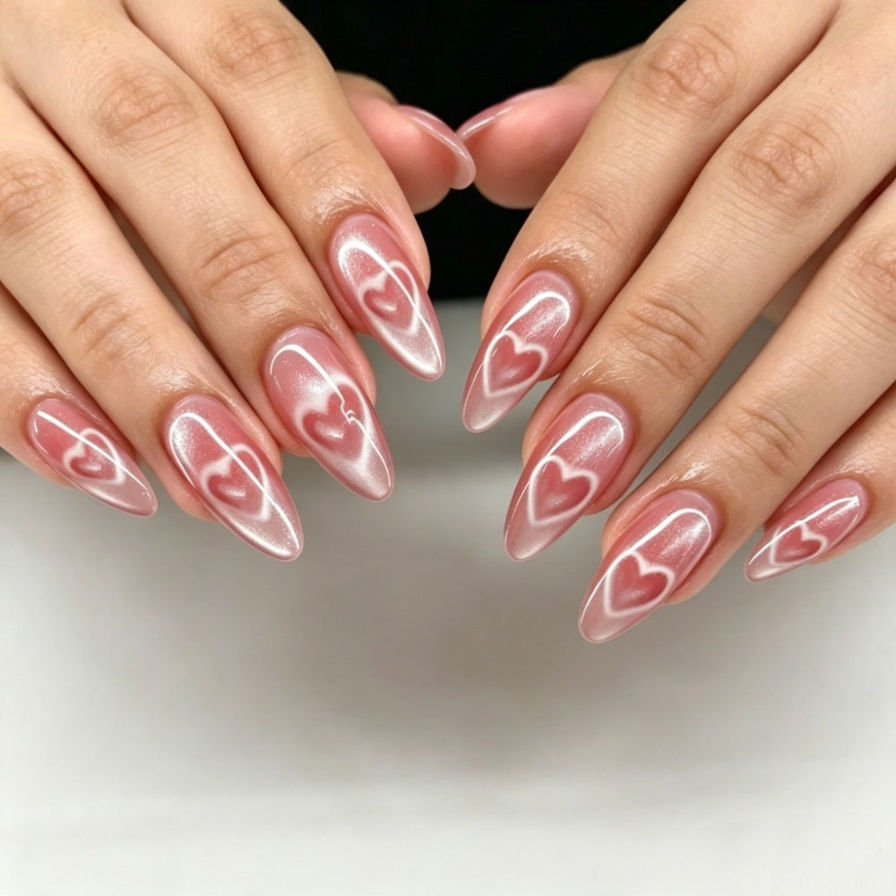 Artificianails with Elegant Heart Design Kalsten