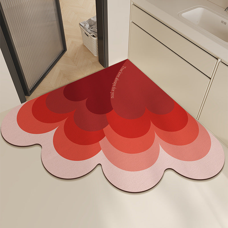 Heart-Shaped Non-Slip Bath Mat