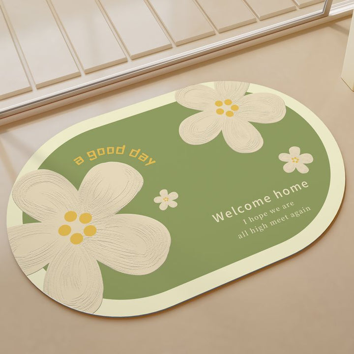 Charming Floral Welcome Mat Kalsten