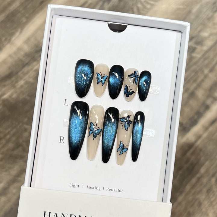 Artistic Butterfly-Accent Press-On Nail Set Kalsten