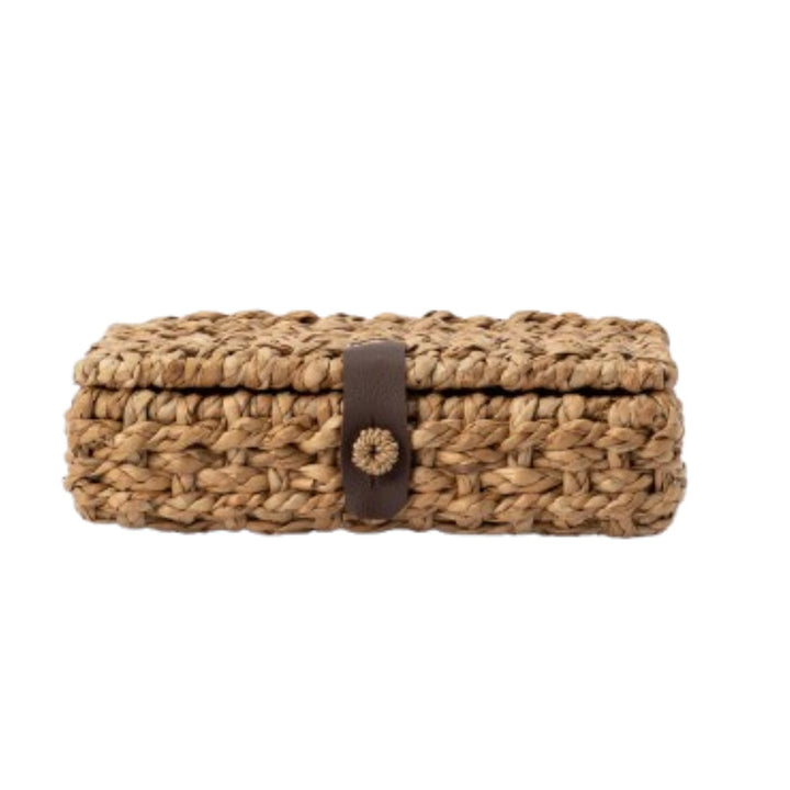 Handcrafted Storage Box Made of Braided Natural Material Kalsten