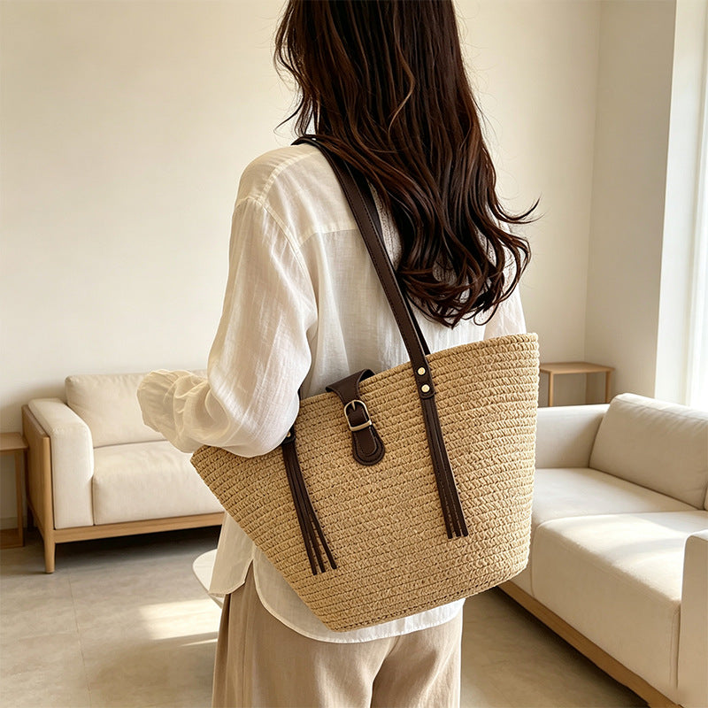 Stylish Woven Beach Tote Kalsten
