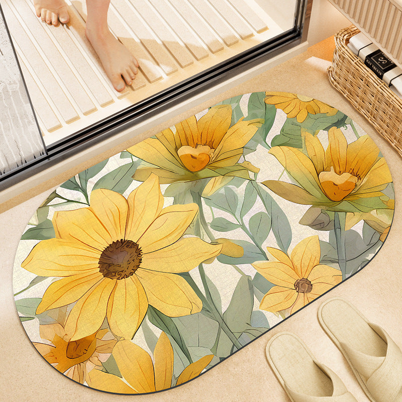 Stylish Floral Bath Mat