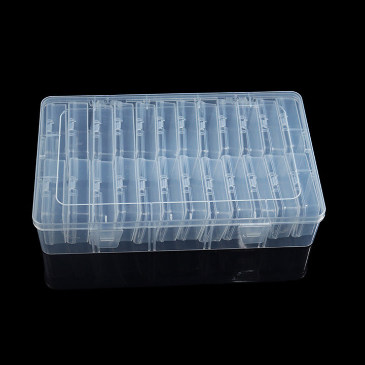 Multi-Compartment Clear Craft Supply Storage Box Kalsten