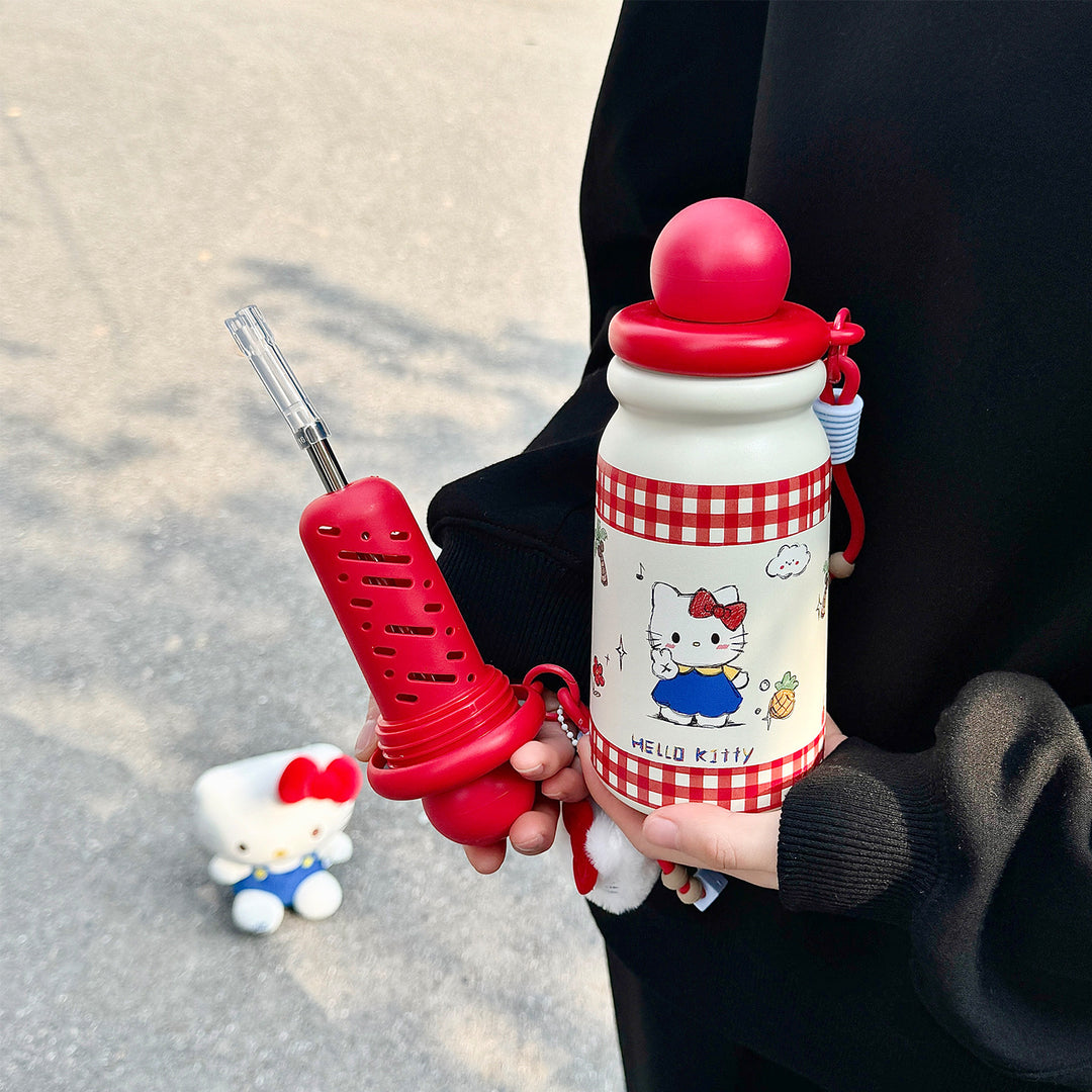 Women Creative Water Bottle with Cute Pendant Kalsten