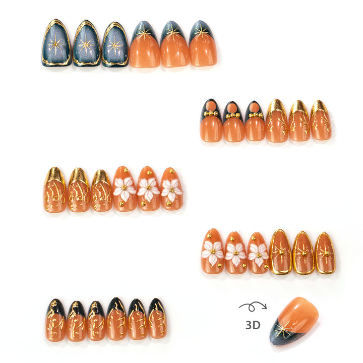 Artistic Press-On Nail Art Collection
