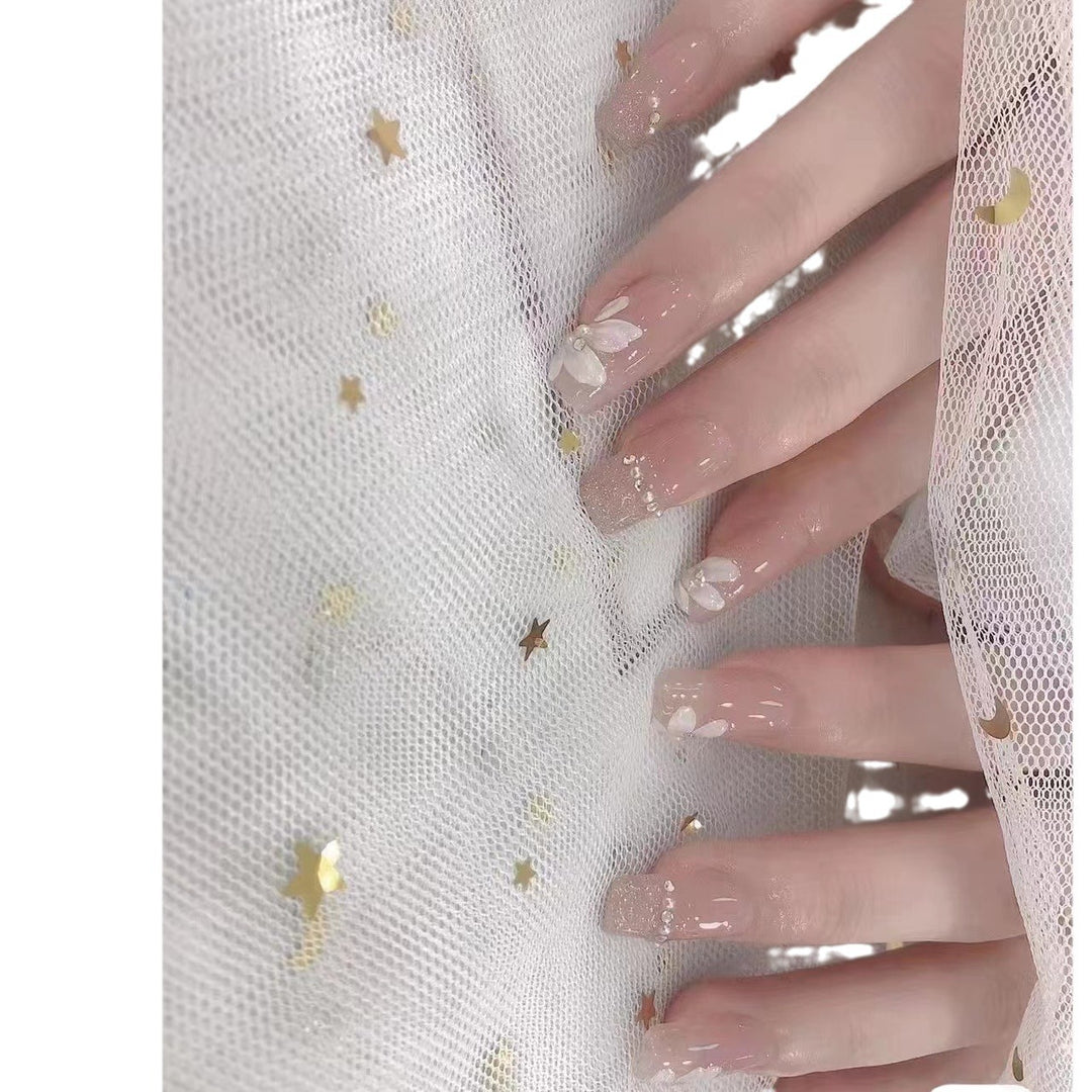 Elegant Floral Press-On Nails