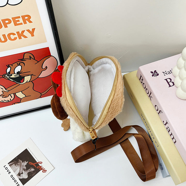 Plush Backpack with Unique Chicken Design Kalsten