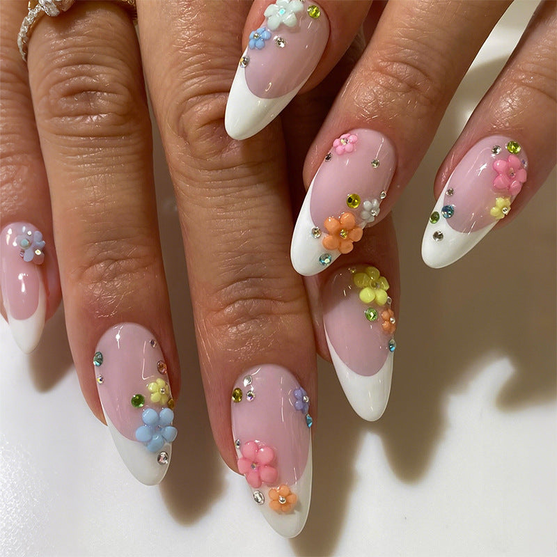Decorative Floral Press-On Nail Set kalsten 1788495731