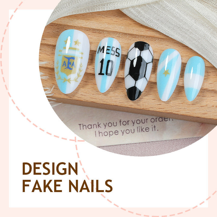 Creative nail art set with football theme Kalsten