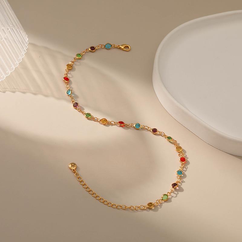 Colorful Gemstone Ankle Bracelet Kalsten
