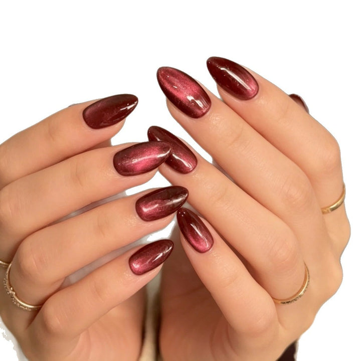 Glossy Ombre Almond-Shaped Press-On Nails Kalsten