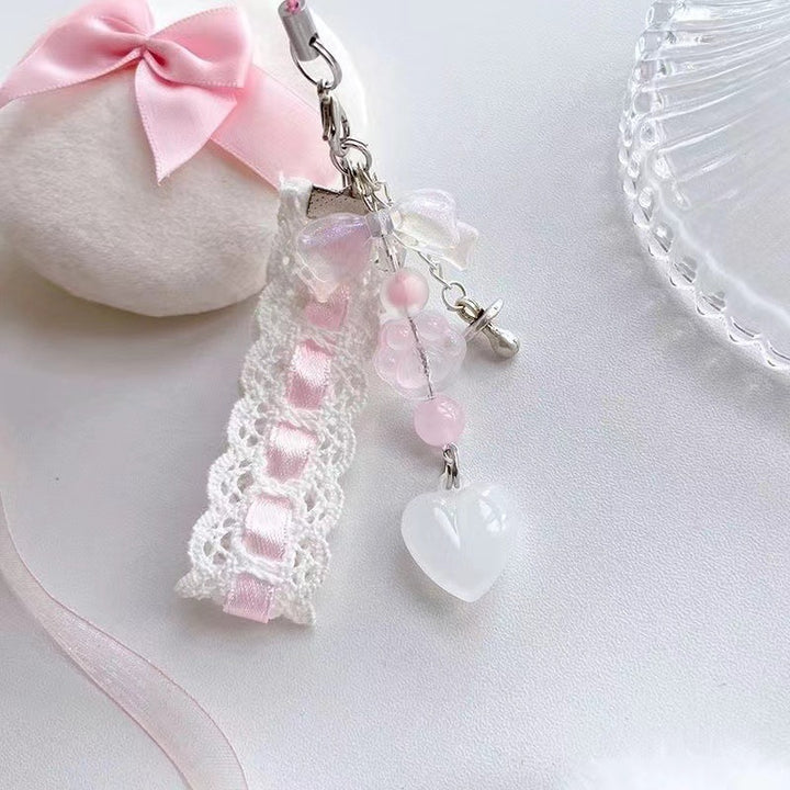 Decorative Heart Charm Keychain Kalsten