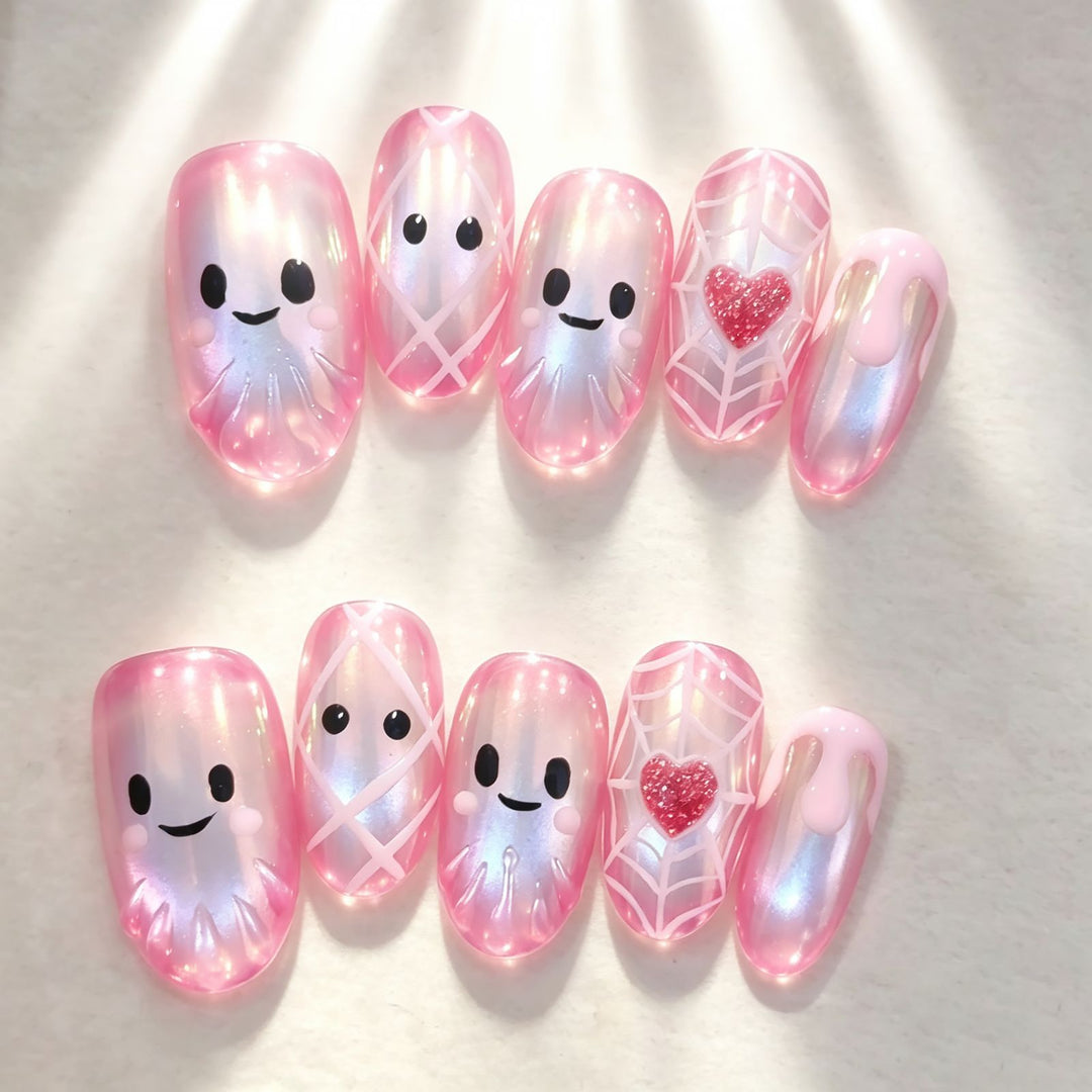 Whimsical Character Press-On Nail Art Set Kalsten