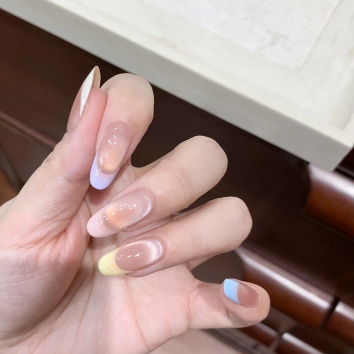 Ombre French Tip Press-On Nails Kalsten