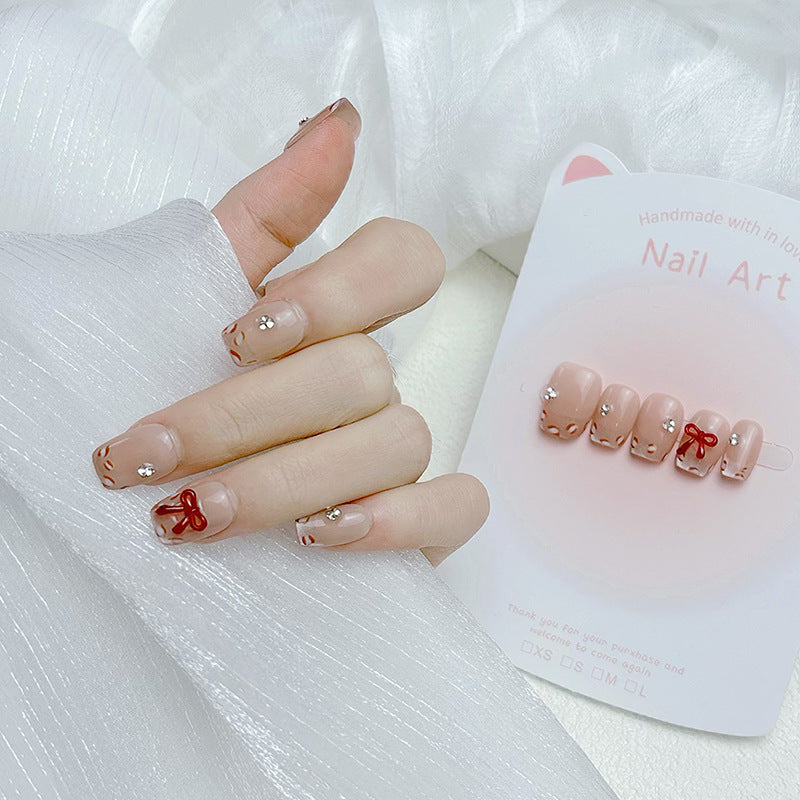 Elegant French Tip Press On Nails Kalsten