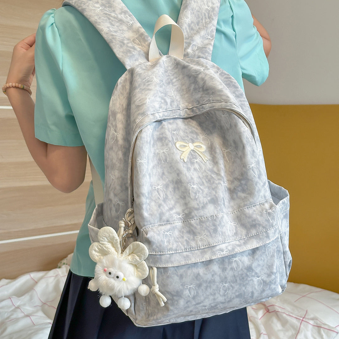 Whimsical Bow-Embellished Backpack Kalsten