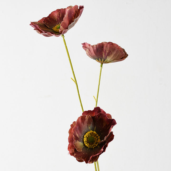 Decorative Artificial Poppy Flower Stem