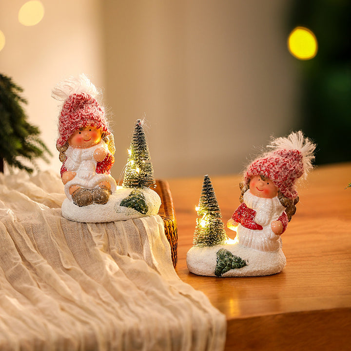 Cute Christmas figure with light decoration Kalsten
