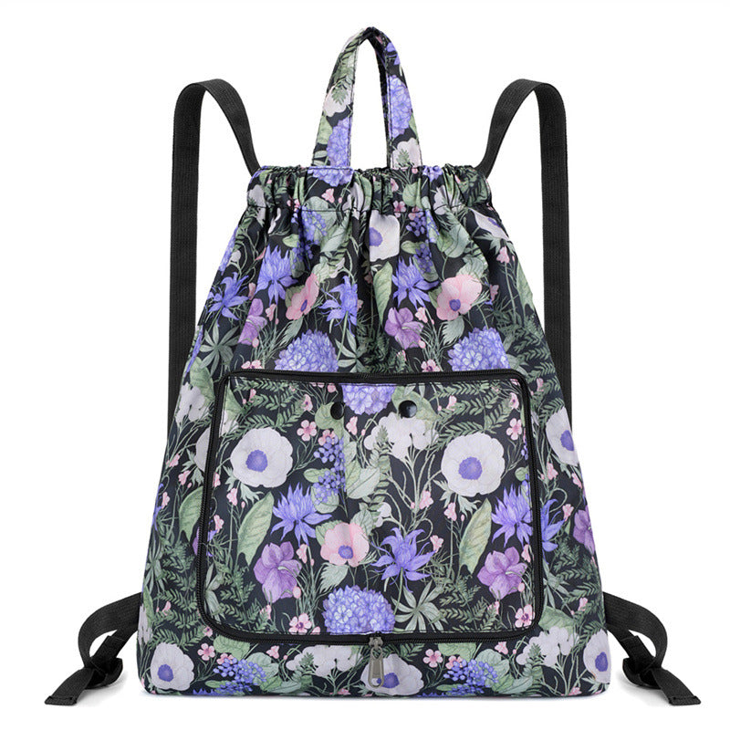 Lightweight Floral Drawstring Backpack Kalsten
