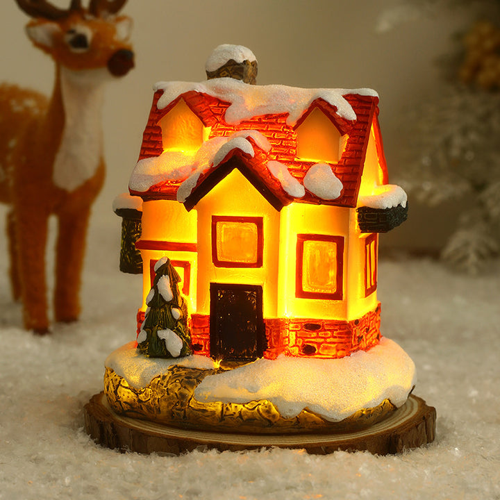 Illuminated Christmas village made of ceramic Kalsten