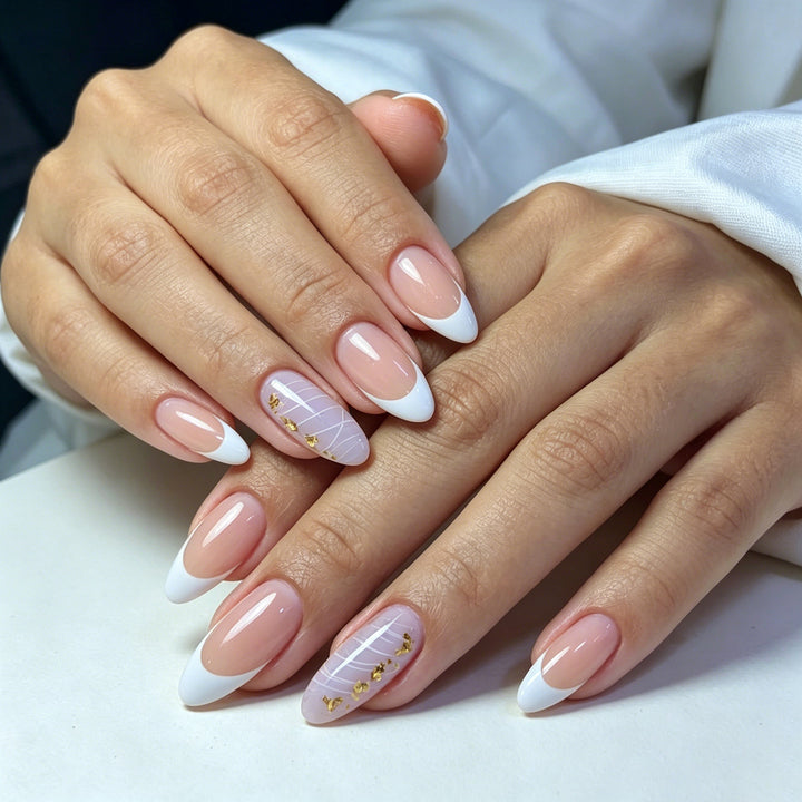 Elegant French Tip Gel Nail Enhancements Kalsten 1789915803