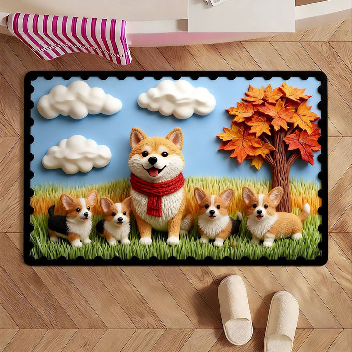 Cartoon Animal-Themed Bath Mat