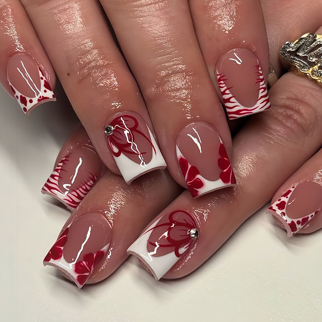 Elegant Floral Nail Design Kalsten