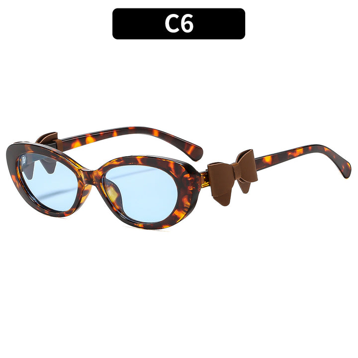 Chic Bow-Accent Cat-Eye Glasses