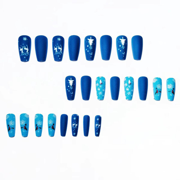 Artificial nails with festive winter design Kalsten