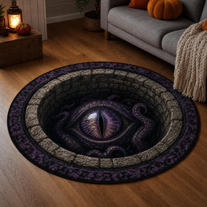 3D Eye Design Round Area Rug