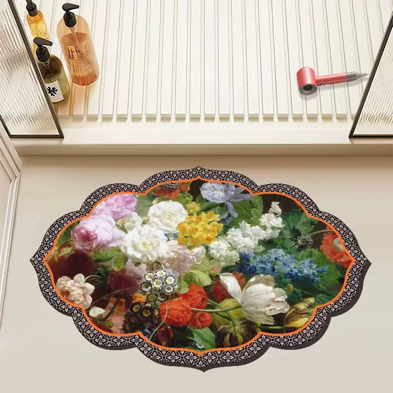 Floral-Themed Area Mat Kalsten